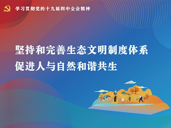 党的十九届四中全会精神宣传画