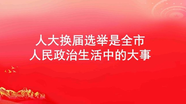人大代表换届选举宣传海报
