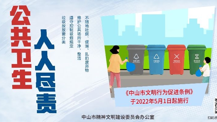 《中山市文明行为促进条例》宣传海报